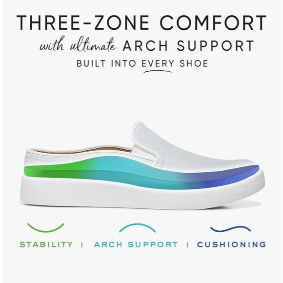 Vionic Effortless Mule Clogs Womens 8.5 White Nubuck Slip On Orthotic Sneakers - Picture 6 of 16